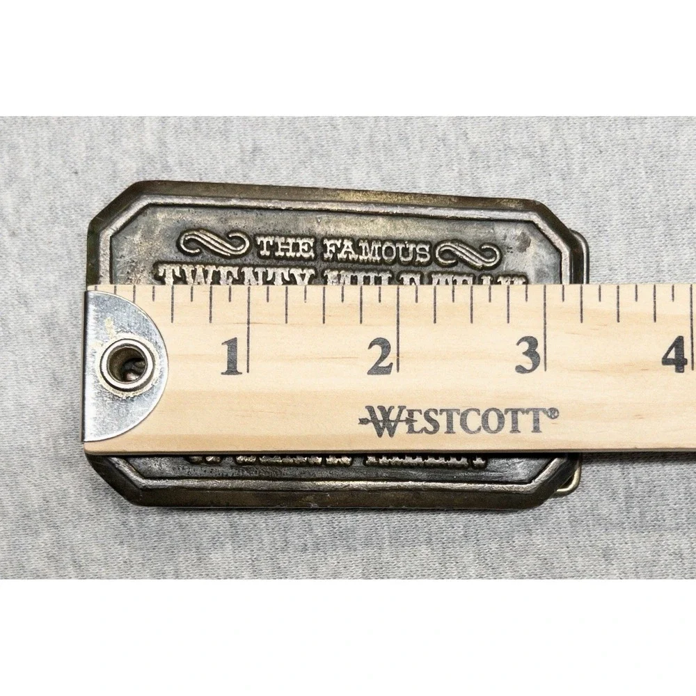 The Famous Twenty Mule Team Of Death Valley Borax Wagons Brass Belt Buckle 3.25